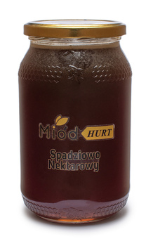 Miód Spadziowo - Nektarowy (słoik szklany 1,2 kg) - Karton 12 sztuk