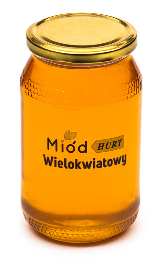 Miód Wielokwiatowy Płynny (słoik szklany 1,2 kg) - Karton 12 sztuk