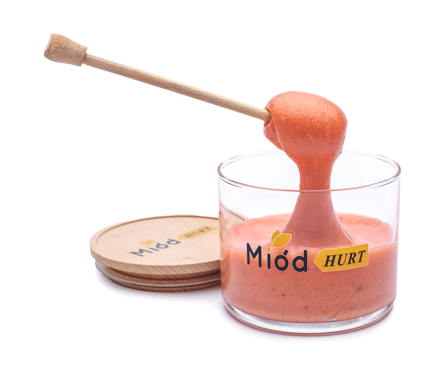 MiodoMix - Miód Wielokwiatowy Kremowany z Żurawiną (słoik szklany 400 g) - Karton 40 sztuk