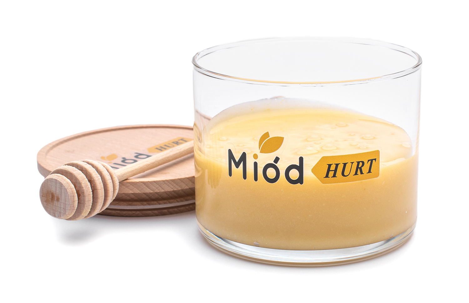 MiodoMix - Miód Wielokwiatowy Kremowany z Pomarańczą (słoik szklany 400 g) - Karton 40 sztuk