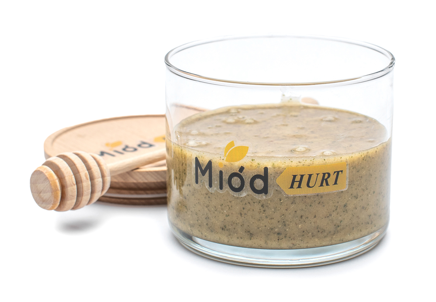 MiodoMix - Miód Wielokwiatowy Kremowany z Cytryną i Miętą (słoik szklany 400 g) - Karton 40 sztuk