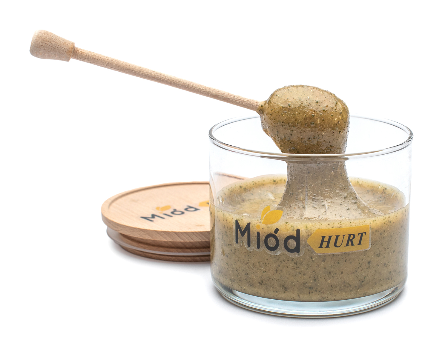 MiodoMix - Miód Wielokwiatowy Kremowany z Cytryną i Miętą (słoik szklany 400 g) - Karton 40 sztuk