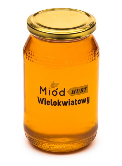 Miód Wielokwiatowy Słonecznikowy Płynny (słoik szklany 1,2 kg) - Karton 12 sztuk