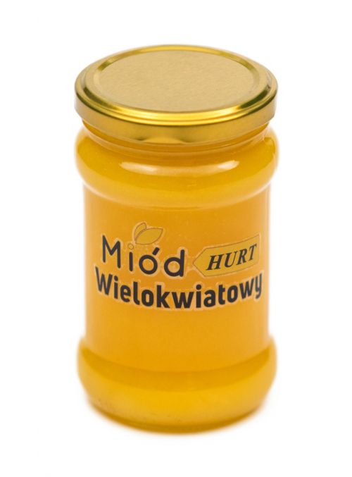 Miód Wielokwiatowy Słonecznikowy Gęsty (słoik szklany 400 g) - Karton 40 sztuk