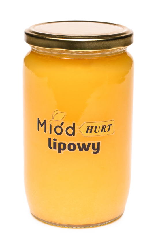 Miód Lipowy Gęsty (słoik szklany 950g) - Karton 12 sztuk