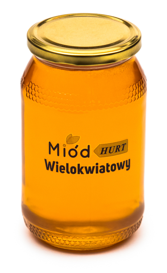 Miód Wielokwiatowy Słonecznikowy Płynny (słoik szklany 1,2 kg) - Karton 12 sztuk